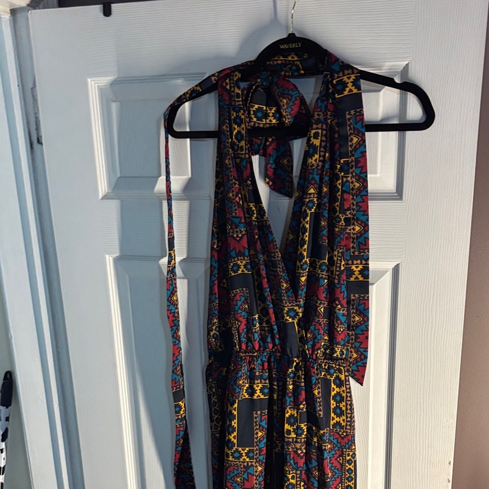Colorful Geometric Print Jumpsuit